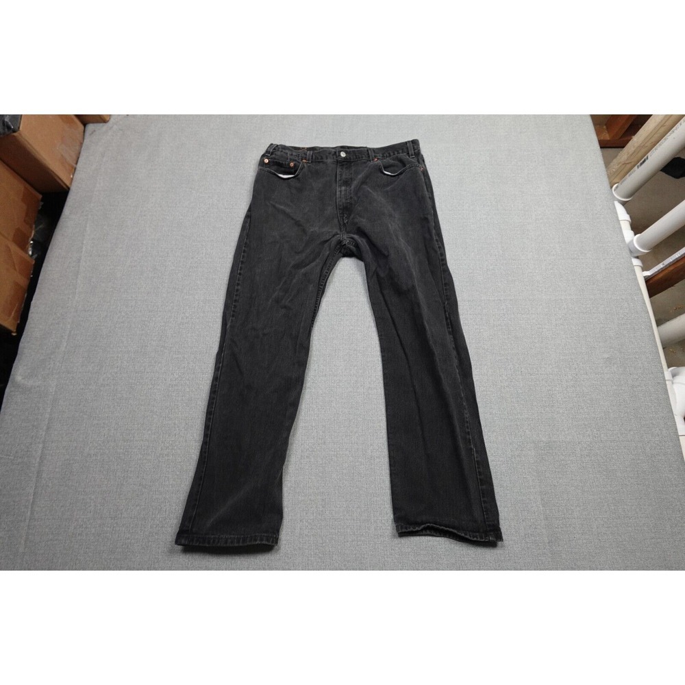 Vintage Levi's 505 Jeans Mens 40x32 Black Regular Fit Western Cowboy Black Wash - Picture 1 of 13
